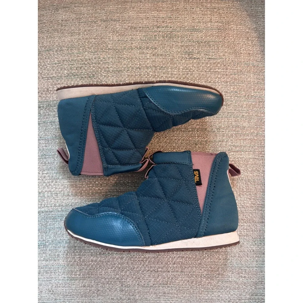 Teva Ember Reember Mid Quilted Camp Boots‎ Teal Pink Outdoor 1106332 Girls 1